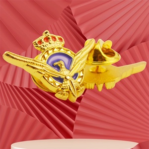 Distintivo Spagnolo da Aviatore 3D con Corona, Spilla da Bavero per Aviatore, Distintivo Smaltato Commerciale Nuovo per Aviazione Civile, Distintivo da Timoniere - Product Image 4