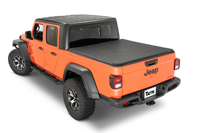 Couverture de benne rétractable manuelle en tissu souple pour Jeep Rubicon pour camionnettes Gladiator - Imperméable et verrouillable