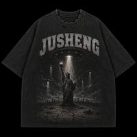Camiseta Casual de Manga Corta con Cuello Redondo para Hombre, 280 g/m², 100 % Algodón, Estampado de Personajes DTG, Ecológica y Transpirable, Venta al por Mayor