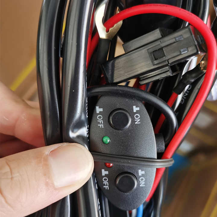 12v Wiring Harness Kit 4 Light Relay Harness Kit 4x4 Offroad Light Lamp Wired Button Controller Quad Ways For ATV SUV 4WD Truck - View #12