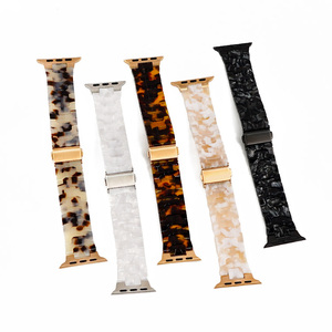 CANYUAN <span class=keywords><strong>Bracelet</strong></span> de montre intelligent de luxe en acétate 2x15cm pour Iwatch10 <span class=keywords><strong>Bracelet</strong></span> mince en acétate de marbre pour Iwatch <span class=keywords><strong>Bracelet</strong></span> de montre en acétate de mode - Product Image 2