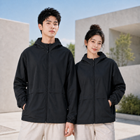 Veste coupe-vent légère en polyester 100% avec logo personnalisé, vêtements d'extérieur décontractés, faible MOQ