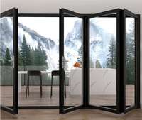 Cloison de bureau en alliage d'aluminium avec porte coulissante pliante en verre, couleur personnalisable