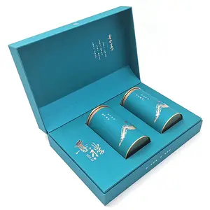 Caja de té de regalo personalizada de nuevo diseño, tubo de papel, cilindro de té, latas de papel de embalaje como regalo