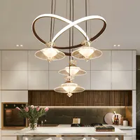Plafonnier LED suspendu luxueux et modernes en trois couleurs, design moderne, éclairage d'intérieur, luminaire décoratif de plafond, lumière à haute luminosité, idéal pour un restaurant, offre spéciale