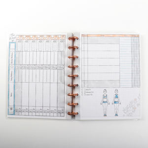 Weelky-planificador de bienestar diario sin fecha, rastreador mensual con cubierta de cierre de discos para <span class=keywords><strong>2023</strong></span> - Product Image 3