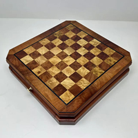 Offre Spéciale : Ensemble d'échecs en bois de 12 pouces pour intérieur, avec horloge d'échecs et boîte, idéal pour offrir, écologique, durable, pliable, logo personnalisable