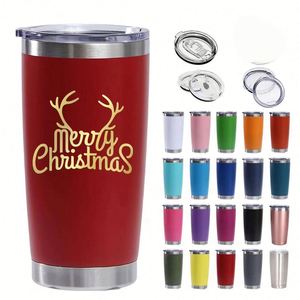 20oz Eco-Friendly Camping Insulated Stainless Steel Double Wall Travel <b>Thermos</b> Coffee Tumbler Lid Custom Logo Printed Vacuum - Product Image 1