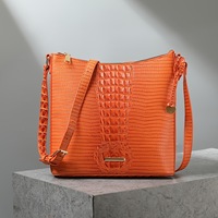 Handtas dames vintage mode tas PU alligatorpatroon letter polyester multicolor ritssluiting dames schoudertas