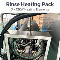 200 Gereinigte Teller pro Stunde Gewerbliche Geschirrspülmaschine aus Edelstahl 304 für die Küche, Energieeffiziente Automatische Förderband-Geschirrspülmaschine