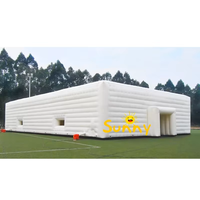 Tente Gonflable Mobile Carrée LED Blanche Géante pour Événements Extérieurs Personnalisés, Tente Gonflable LED pour Fêtes et Boîtes de Nuit – Vente en Gros