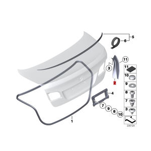 Pare-boue canal de drainage côté gauche pour BMW Série 5 F18 <span class=keywords><strong>LCI</strong></span> [530Le] 2013-2016 51497453355 - Product Image 3