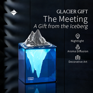 Hot Modern Glacier Ocean LED Night Light Iceberg Aroma Stone RGB Aurora Bedside Aroma Lamp Decorative Art Home Bedroom Desk Gift - Product Image 1