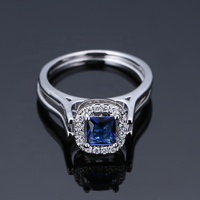 Bijoux fantaisie femmes rotation libre Zircon blanc mariage bague de fiançailles ensemble