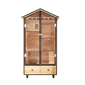 Serie de Gabinetes para Gatos, Villa Rectangular de <span class=keywords><strong>Madera</strong></span> Maciza para Gatos, <span class=keywords><strong>Jaula</strong></span> de Dos Pisos con Cajones, Casa Extra Grande para Gatos Sin Puerta - Product Image 5