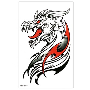 Prêt à expédier – Plus de 5000 motifs de tatouages temporaires de dragon pour hommes, autocollants imperméables en papier, modèle TBS - Product Image 5