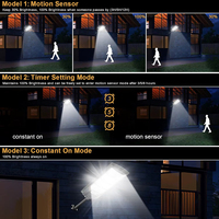 Lampe solaire tout-en-un pour rue, 300W 400W 600W, ABS, détecteur de mouvement radar, extérieur, IP65, étanche, pour jardin, route, cour, allée