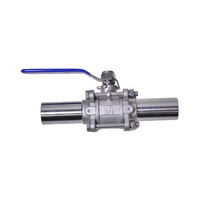 Vanne à boisseau sphérique manuelle à pince en acier inoxydable, jointée PTFE, pour eau basse pression et température normale, DN10-DN100, débit 0-100L/min, ODM