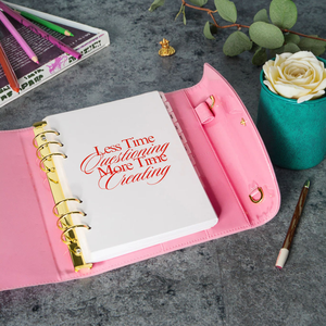 Custom A5 A6 Pu Leather Notebook <b>Binder</b> High-End Fashionable PU Leather Loose-leaf <b>Binder</b> Convenient Hand or Shoulder Carrying - Product Image 2