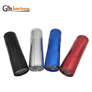 Khuyến mại Quà Tặng đa màu sắc LED Torch Mini 9LED Mini Pocket Đèn pin uv Torch đèn pin