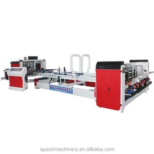 Auto corrugated paperboard folding gluing machine cardboard carton box flexo folder gluer machine