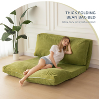 Matelas de sol en velours en gros avec housse lavable, canapé-lit pliant en mousse pour lecture et détente, canapé compressible pour salon et chambre