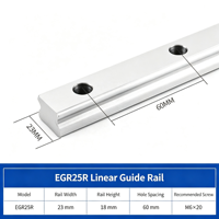 Bloc de guidage linéaire YXC EGH25SA/EGH25CA, curseur linéaire carré à profil bas, largeur de rail 23 mm, prise en charge OEM/ODM, haute précision