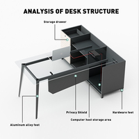 Vente en gros d'usine de mobilier de bureau moderne chinois bureau en bois de luxe BOSS Manager CEO Executive Table de bureau