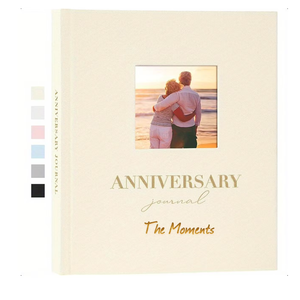 Cuaderno de lino de tamaño personalizado, diario de memoria de matrimonio, cuaderno de aniversario de boda, cuaderno de grabación de momentos - Product Image 1