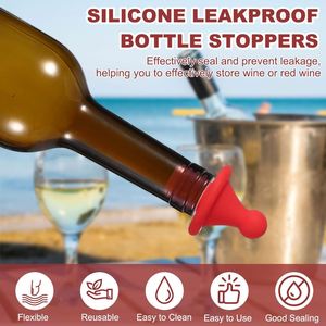 Food-grade Silicone Corks - Airtight Red <b>Wine</b> Preservation Stoppers, Sealing Plug <b>Wine</b> Bottle Cork Silicone <b>Wine</b> Plug - Product Image 5