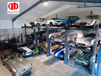 Lift Parkir Mobil Empat Tiang Tugas Berat Hidrolik Silinder Ganda 2-3T (6000lbs) untuk Hunian dan Komersial, Tempat Parkir Vertikal