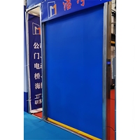 Puertas Enrollables Automáticas de Alta Velocidad, Puerta Rápida Industrial, Puerta Enrollable de PVC Resistente, Puerta con Cierre Automático Autorreparable para Taller