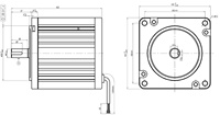 Moteur synchrone réversible à courant alternatif à basse vitesse 220V 130mm 60rpm/72rpm