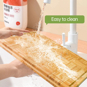 Juego de tablas de cortar de bambú únicas de 3 tamaños personalizados para la cocina, bloques de cortar rentables, estilo rural natural, respetuoso con el medio ambiente - Product Image 3