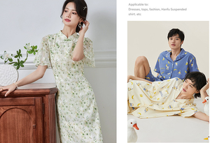 Baju tidur, lebar 150 cm Polyester Spandex empat cara kain elastis 3 d kain cetak Digital bunga untuk kain pakaian tidur - Product Image 6