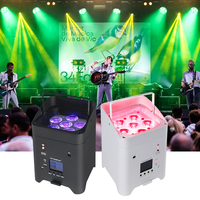 6x18W RGBWAUV batterie sans fil Uplight 108W lumière de scène pour DJ mariages DMX512 Mode de contrôle