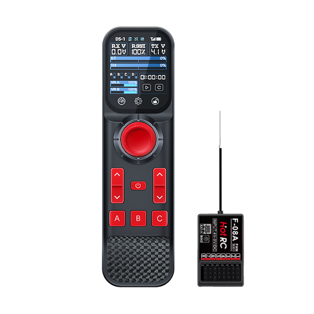 HOTRC DS800 8CH 8Channel 2.4G Touch Color Screen Radio System Transmitter Remote Controller PWM 8CH Receiver for RC Fishing Boat