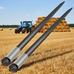 Fourche à balles de foin de 49 pouces noire à fixation rapide pour chargeur de tracteur, avec douille à écrou hexagonal, capacité de 4000 lb - Product Image 2