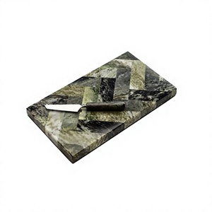 Planche à découper de fromage en marbre de forme rectangulaire avec planche à découper de cuisine de qualité exclusive - Product Image 1