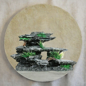 Ornamen Batu Resin Kecil untuk Tanaman Air, Set Akuarium Modern, Dekorasi Lanskap Akuarium, Aksesori Hiasan Batu untuk Hewan Peliharaan - Product Image 3
