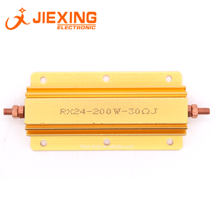 Résistance blindée et à ailettes personnalisée RX24 200W 30R 30 Ohms <span class=keywords><strong>30OHM</strong></span> 30RJ, boîtier en aluminium doré, résistances haute puissance - Product Image 2