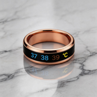 Bague d'humeur intelligente en acier inoxydable JLM Factory Direct avec détection de température pour hommes, femmes et amoureux – Bijou tendance et cadeau de mariage