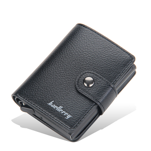 Phong Cách Mới Tự Động Bật Lên Kép Vẽ Ngân Hàng Tín Dụng Chủ Thẻ ID Bảo Vệ Khối Trường Hợp Người Đàn Ông Tùy Chỉnh Logo Rfid Wallet - Product Image 3