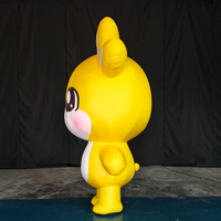 Costume gonflable interactif de lapin ambulant Longgang, certifié CE, durable et résistant à l'eau, en promotion