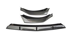 Welta Hundai Elantra第7世代用ABSブラックカーフロントバンパーリップチンスポイラースプリッターディフューザーフロントリップ2021-2022 - Product Image 4