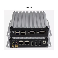 Mini PC Industrial de Cuatro Núcleos para Oficina y Hogar, Host Linux Integrado, Sin Ventilador, Doble Puerto Serie COM, Servidor Ubuntu, Minicomputadora
