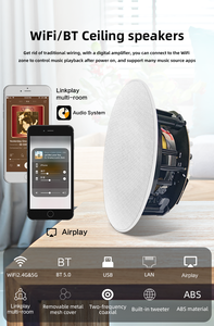 Altavoz de <span class=keywords><strong>Techo</strong></span> Profesional Inalámbrico WIFI BT de 6.5 Pulgadas con Amplificador, Altavoz de <span class=keywords><strong>Techo</strong></span> para Cine en Casa - Product Image 4