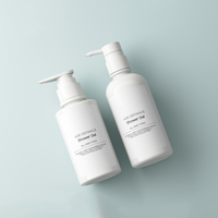 Vente en gros 100ml 150ml 250ml Nettoyant pour soins de la peau Bouteille pour soins de la peau Cosmétiques Ensemble de bouteilles à pompe en mousse plastique de couleur ronde
