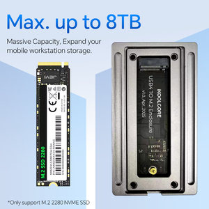 Boîtier de <span class=keywords><strong>disque</strong></span> <span class=keywords><strong>dur</strong></span> <span class=keywords><strong>externe</strong></span> EVUC de haute qualité, prix d'usine, USB4 TYPE-C haute vitesse, prend en charge les SSD M.2 40 Gbps NVME 4 To - Product Image 6