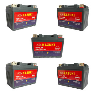 Batería de Motocicleta Sellada KAZUKI MFYTZ5S de Plomo-Ácido, 12 Voltios, 4Ah 5Ah, <span class=keywords><strong>Aki</strong></span> <span class=keywords><strong>Moto</strong></span> Power para Scooter y Bicicleta Eléctrica - Product Image 1